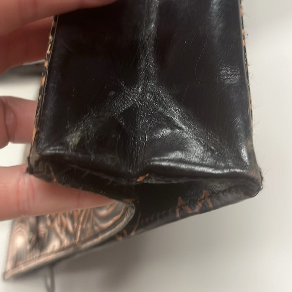 Made in India Black & Tan Leather Shoulder / Tote Bag - Picture 9 of 14